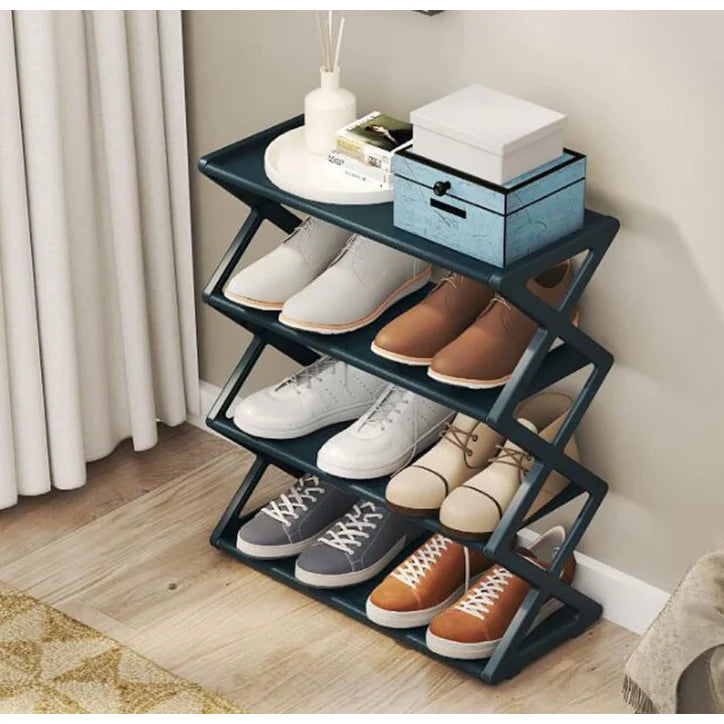 Suport incaltaminte, At Performance, 4 nivele pentru depozitarea pantofilor, negru